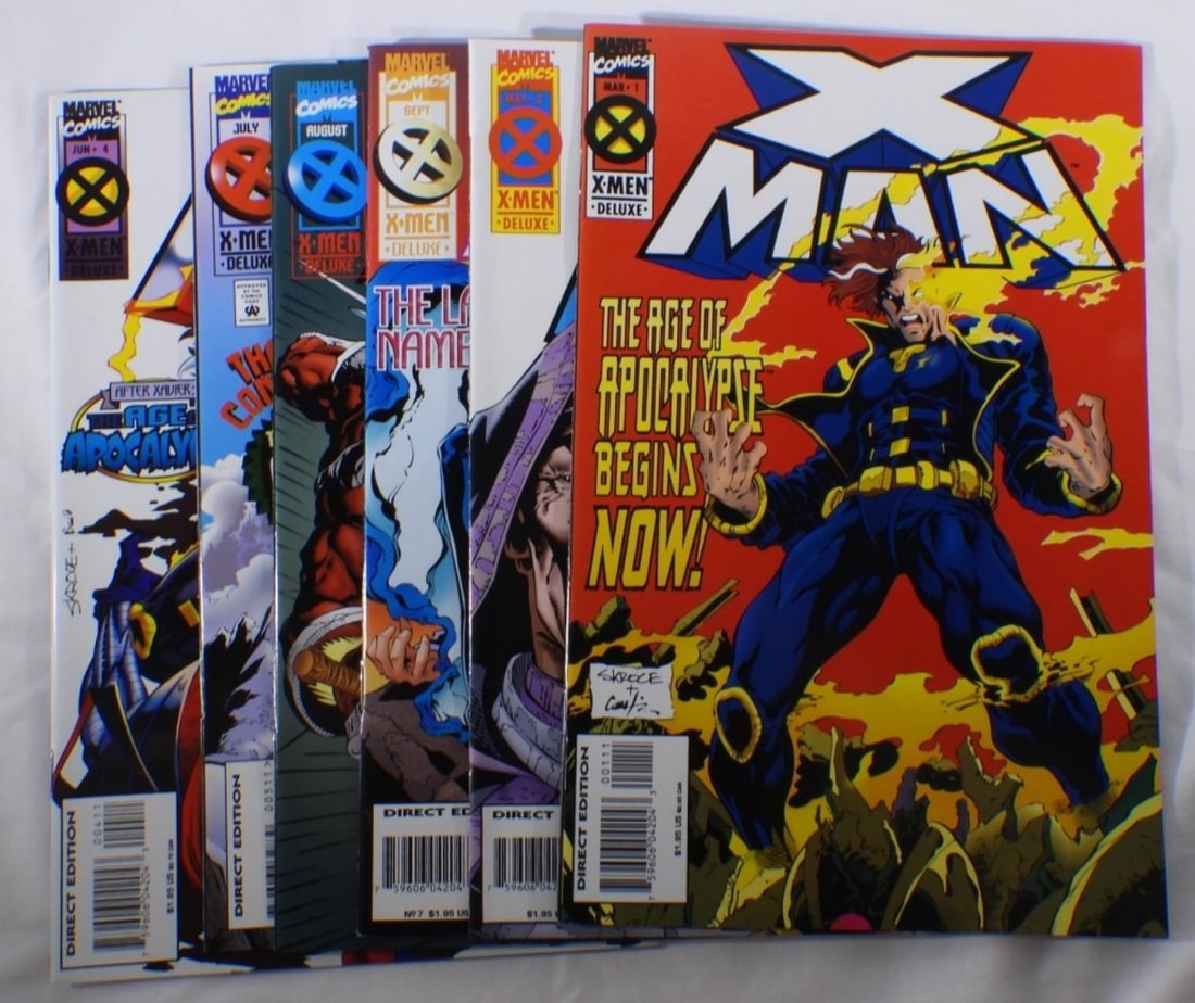 (7) Deluxe 1995-96 X Man 1-7: Bid today!