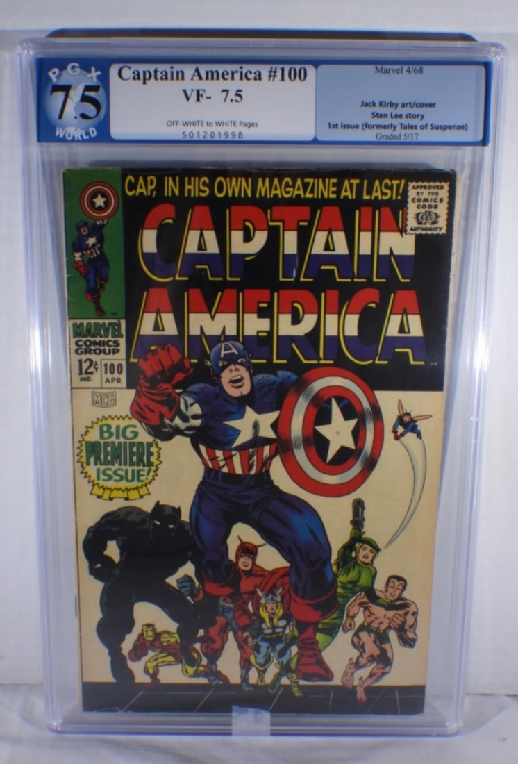 Marvel Captain America #100 Graded PGX 7.5VF (1 of 3)