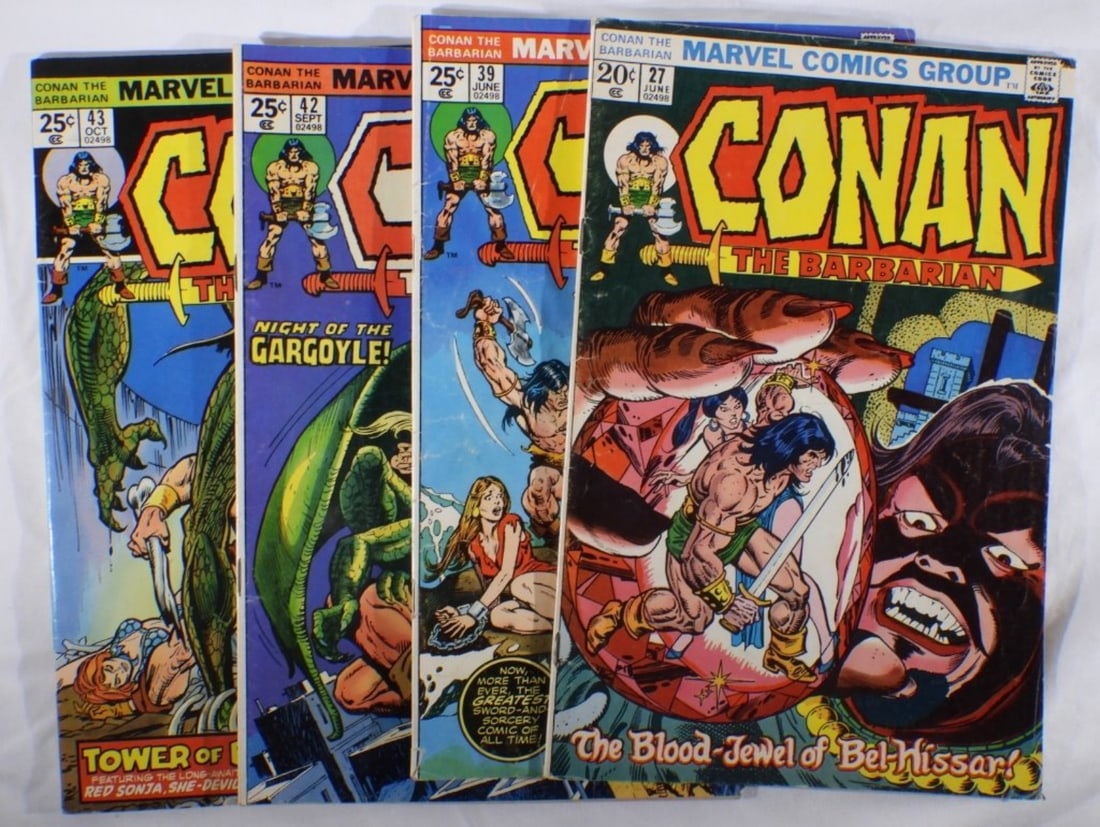 (4) Marvel Conan The Barbarian 27, 39, 42, & 43: Bid today!