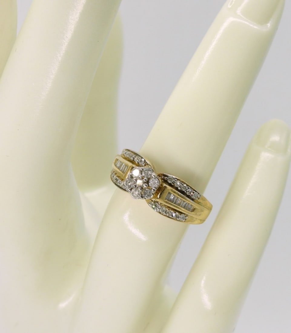 Gold Tone 925 Diamond Engagement Ring (1 of 5)