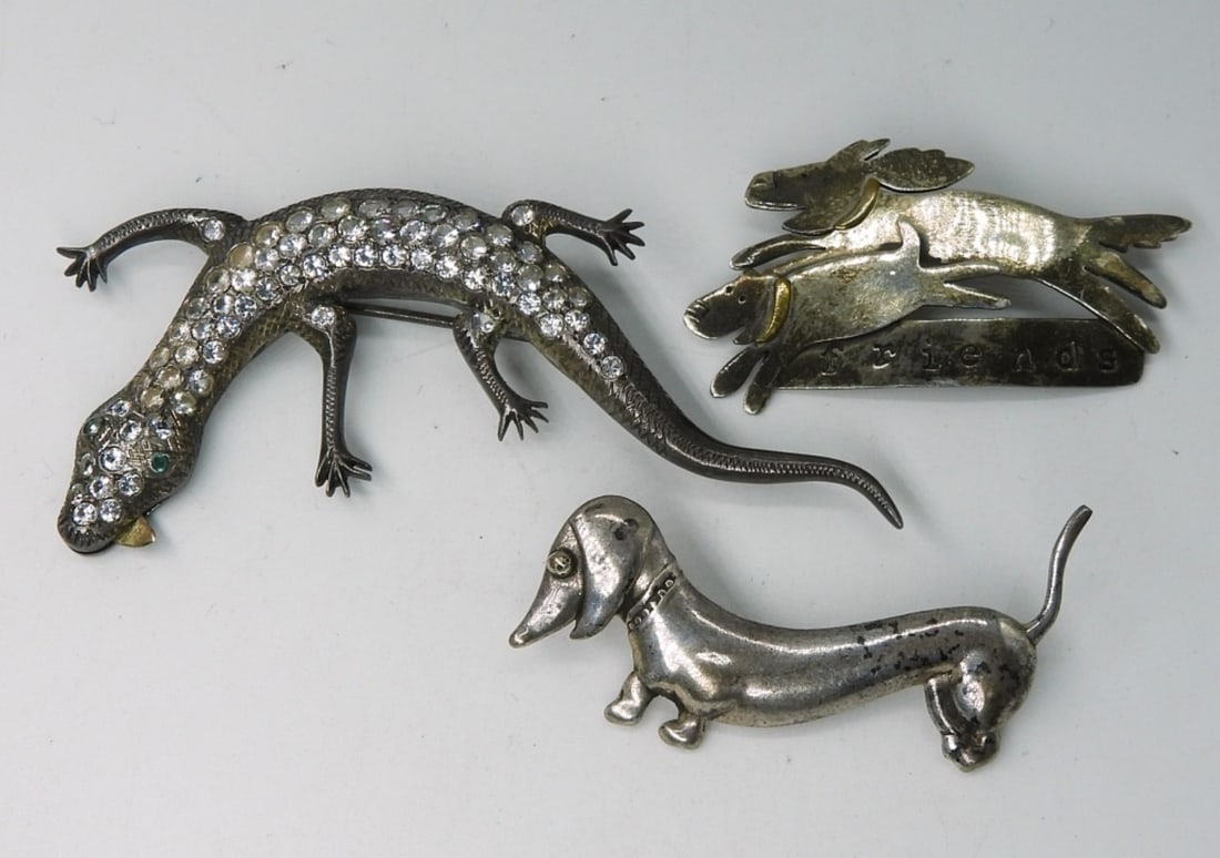 Mexico Dog & Lizard 925 Pins (1 of 2)