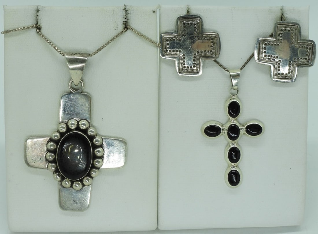 Sterling Cross Necklaces & Earrings (1 of 2)