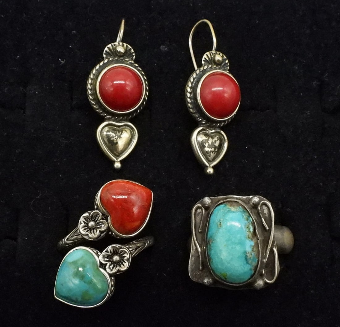Southwest Style Turquoise 925 Rings (1 of 2)