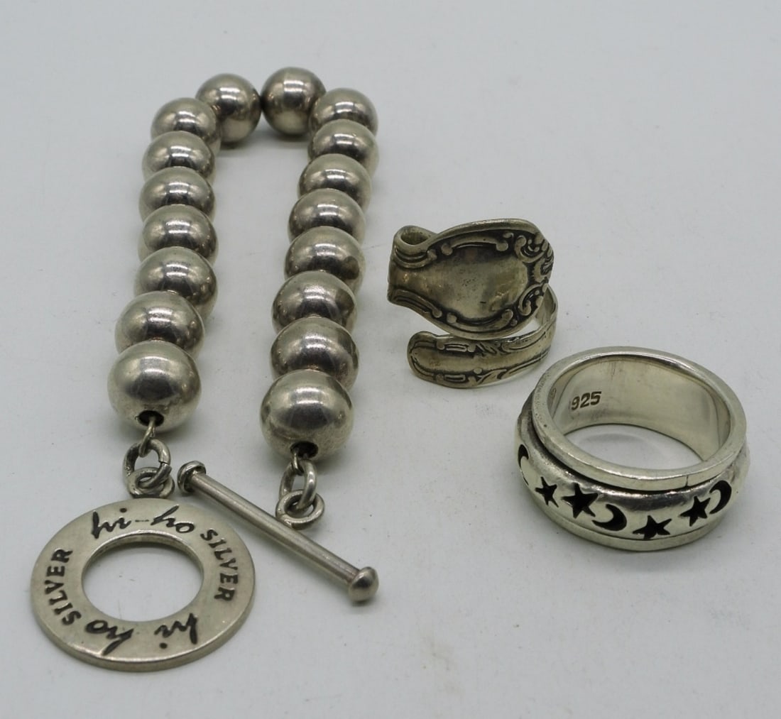 HI Ho Silver 925 Bracelet & Sterling Rings (1 of 3)