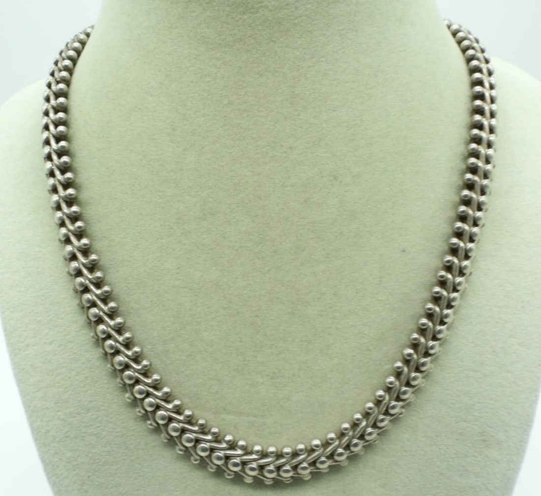 Heavy Ornate Sterling Necklace (1 of 2)