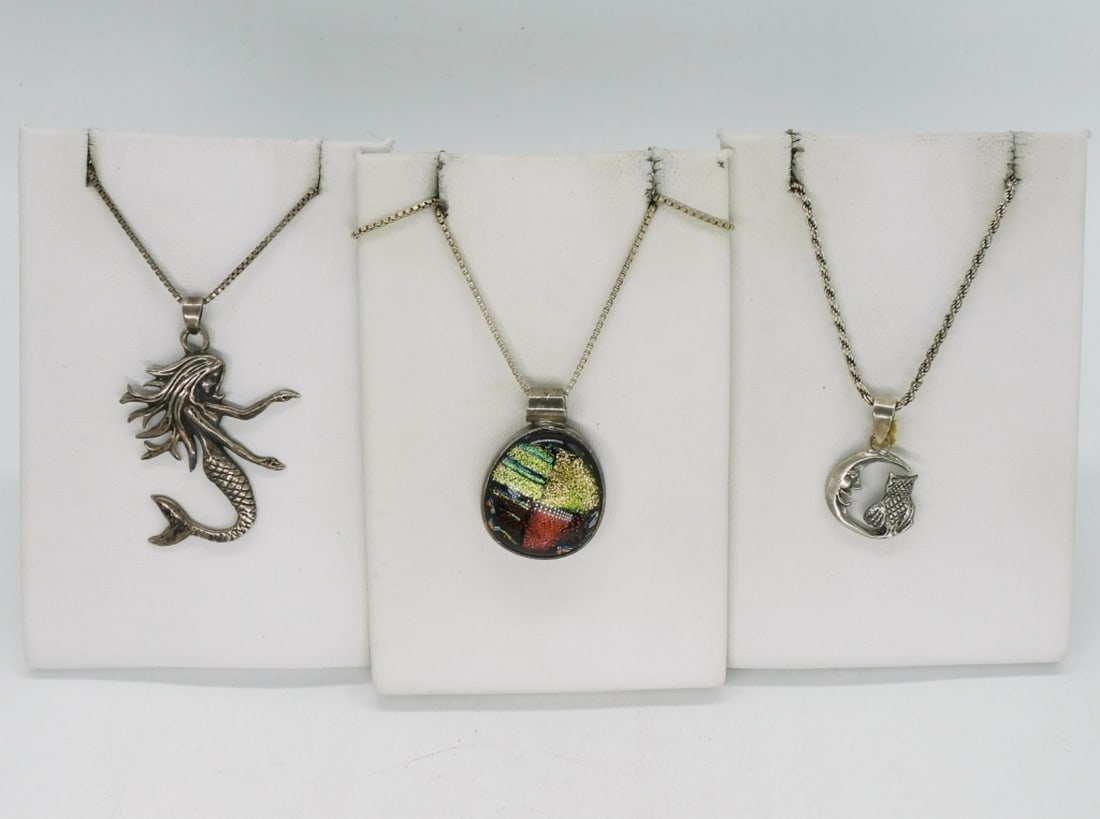 3 Sterling Fashion Necklaces (1 of 1)