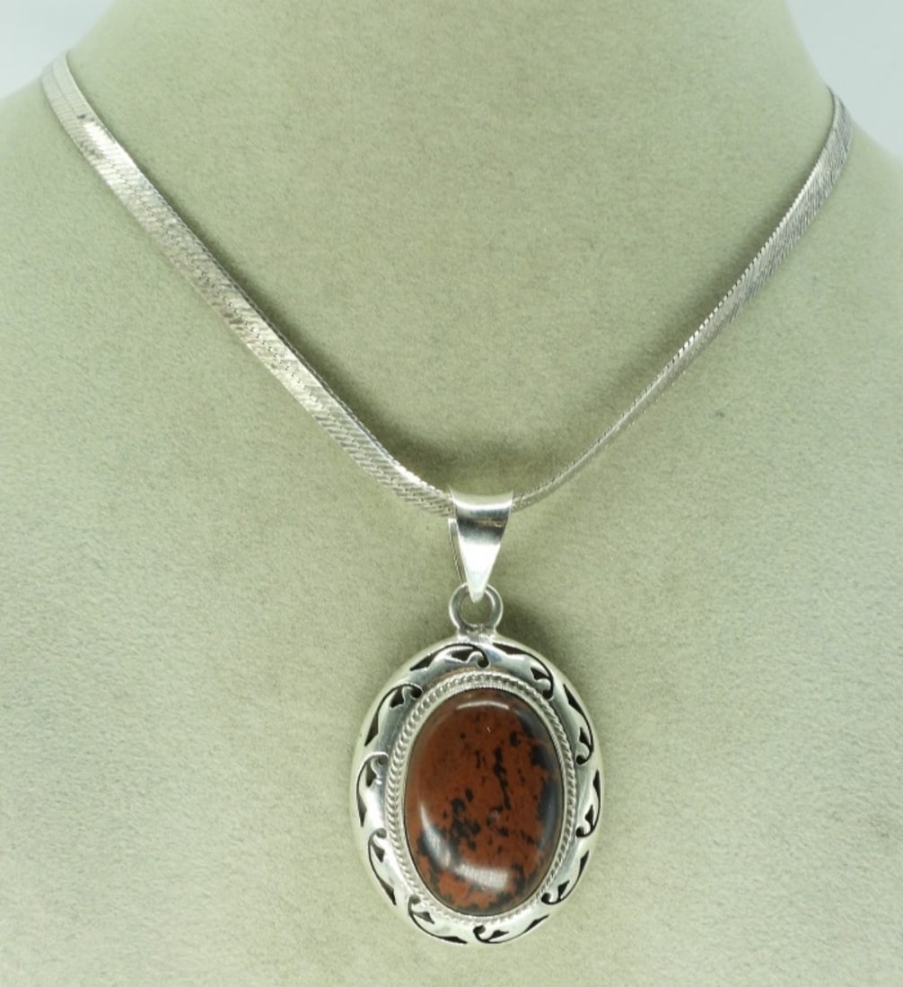 Mahogany Obsidian Mexico CII Necklace (1 of 2)