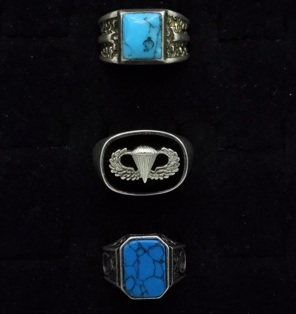 Airborne Paratrooper 925 Ring & Turquoise (1 of 2)