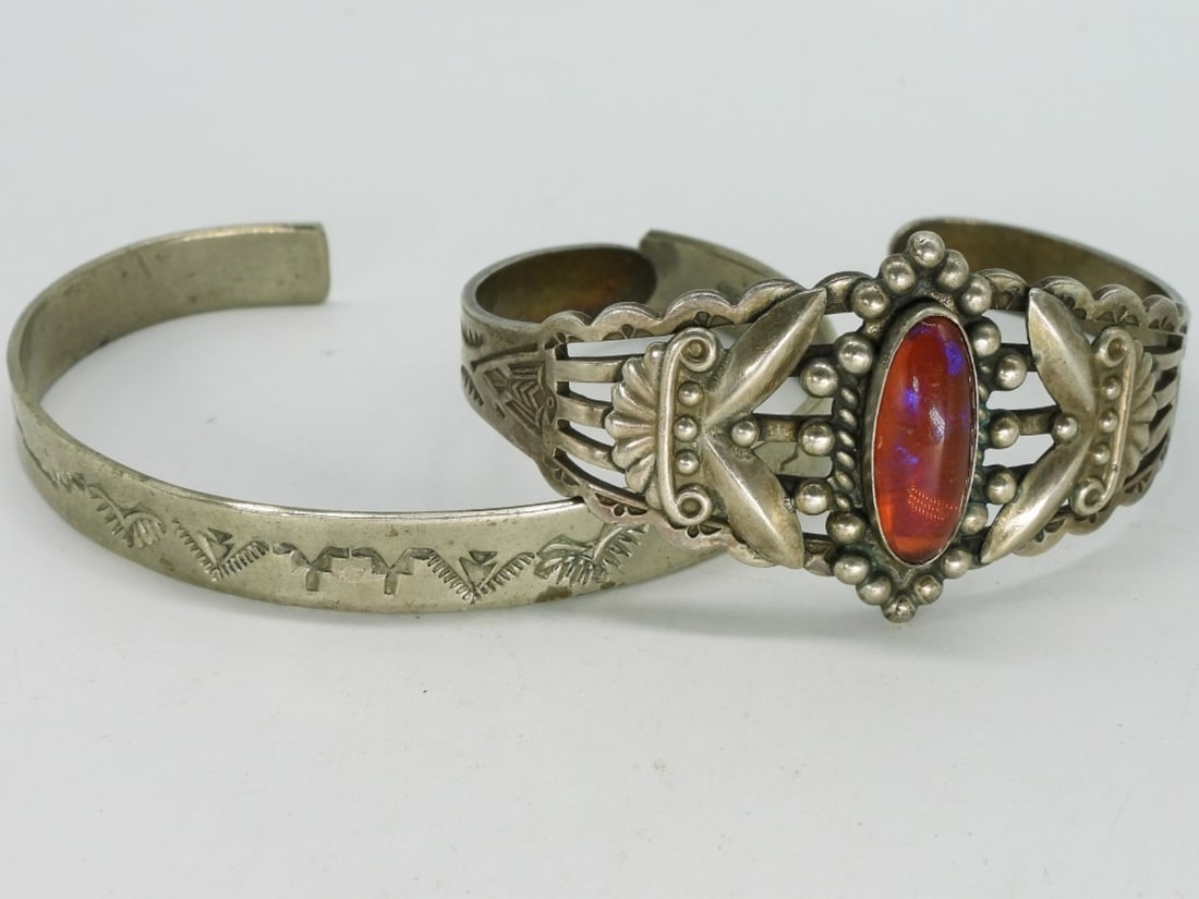 Two Sterling Southwest Style Cuff Bracelets (1 of 3)