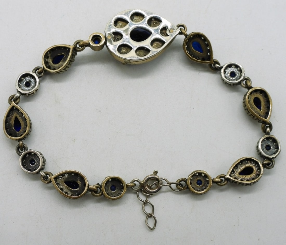 Simulated Sapphire Sterling Set - 3