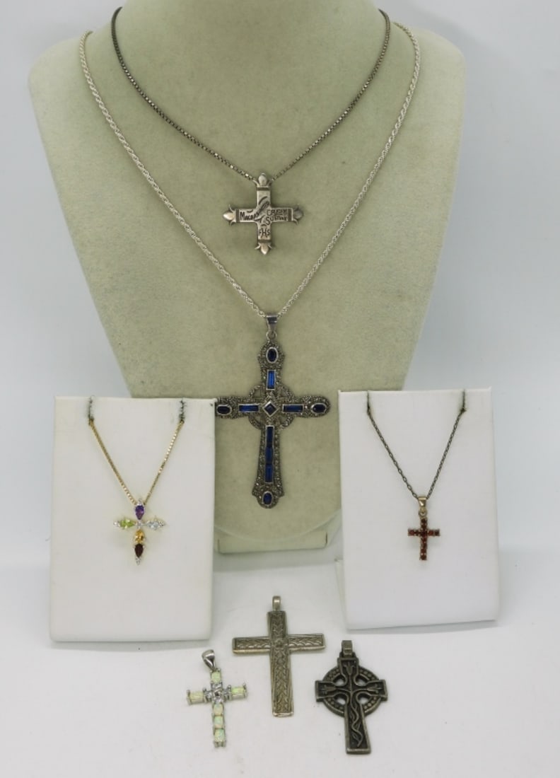 Religious Sterling Cross Lot (1 of 4)
