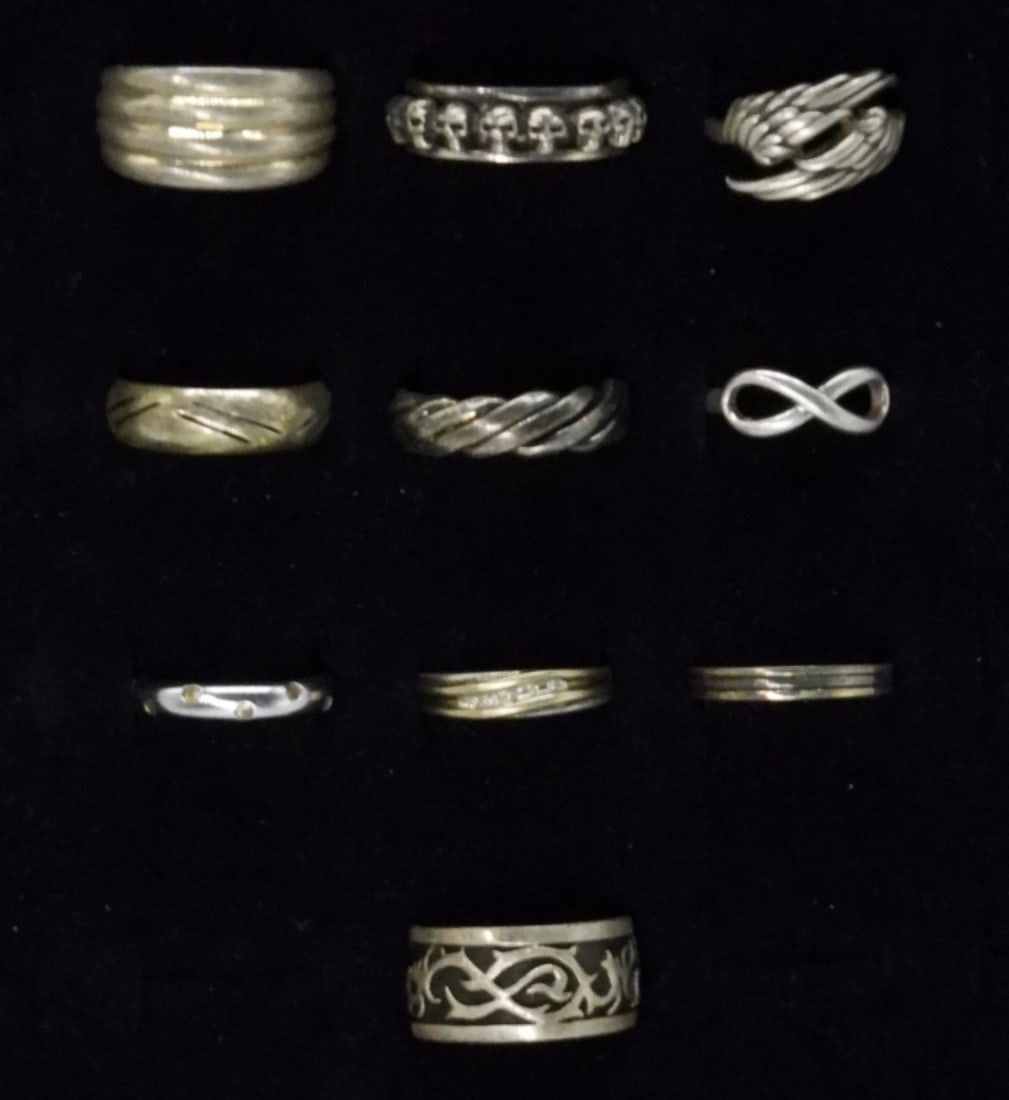 10 Sterling Rings / Bands (1 of 1)