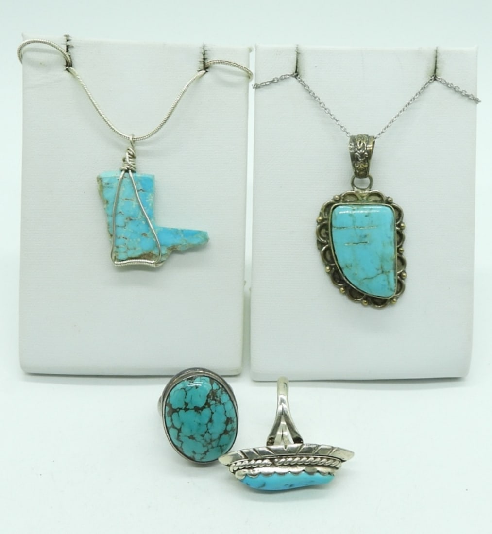 Gorgeous Turquoise Rings & Necklaces - 925 (1 of 2)