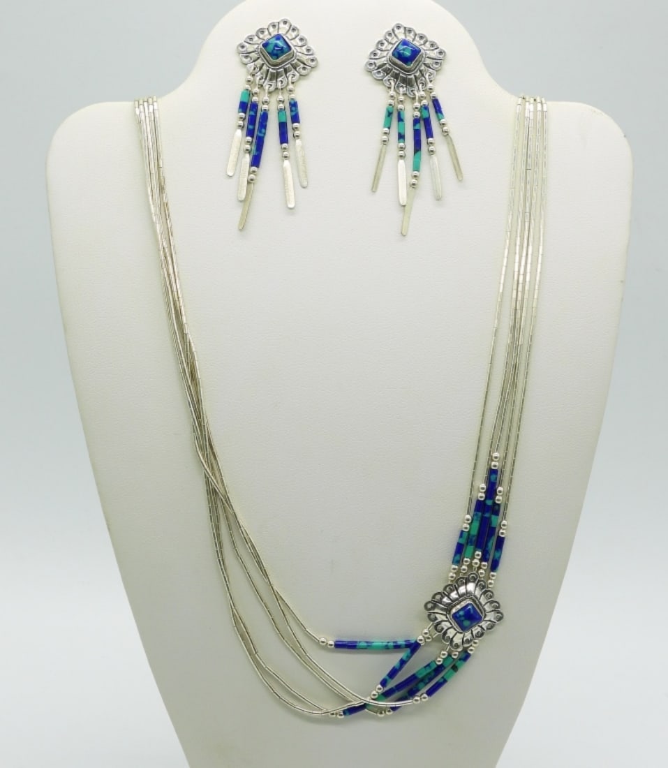 Liquid Sterling Matching Necklace & Earrings (1 of 1)