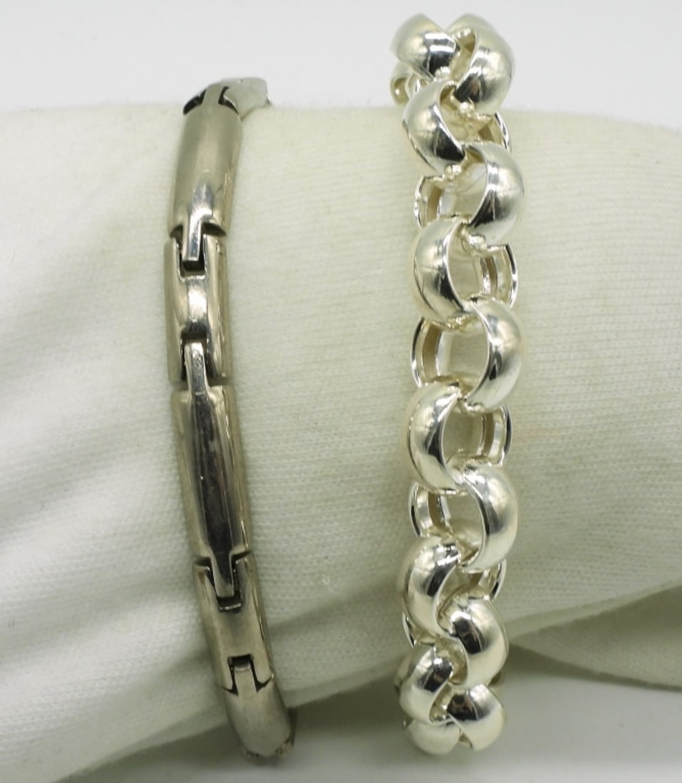 Two Sterling Fashion Bracelets (1 of 2)