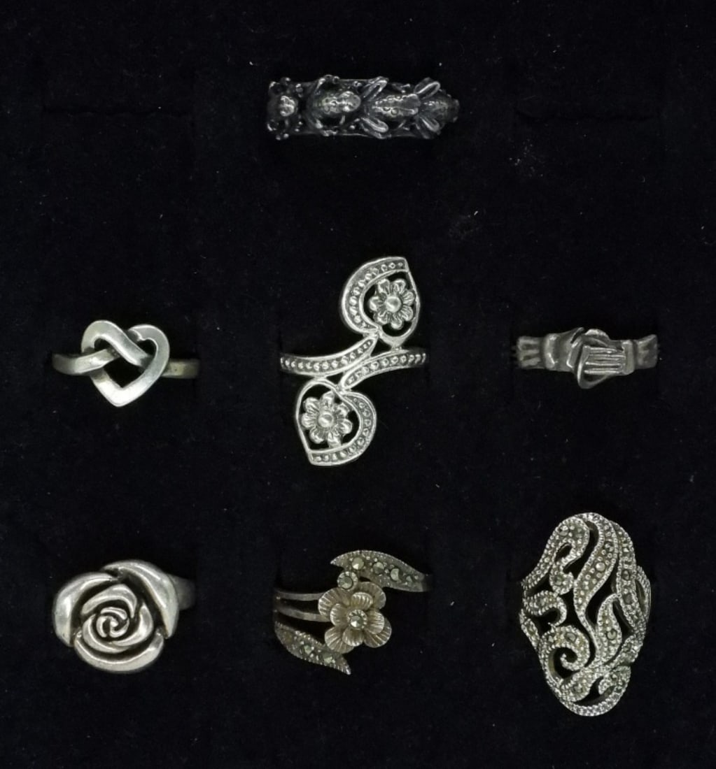 7 Sterling Ladies Fashion Rings (1 of 2)