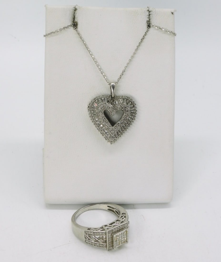 Diamond Ring & Necklace 925 (1 of 1)