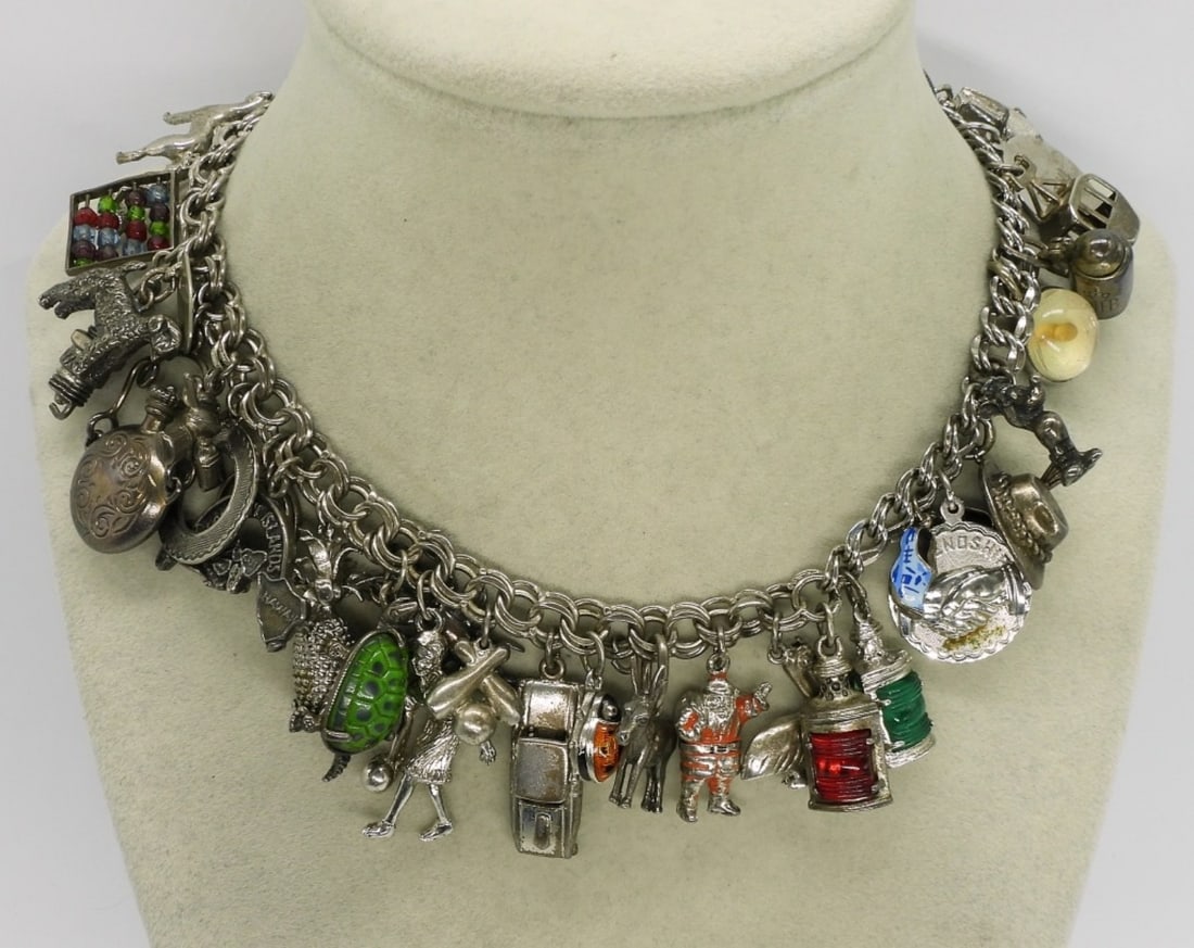 Early 1970's Charm Necklace with 38 Charms (1 of 2)