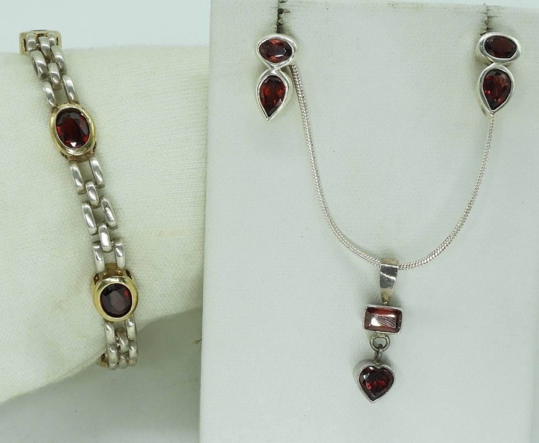 Garnet Gemstone Sterling Set (1 of 2)
