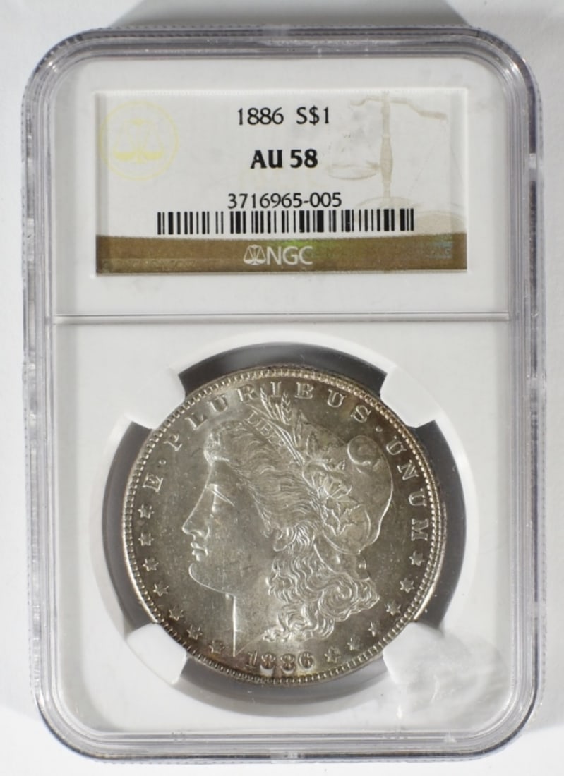 1886 Morgan Dollar, NGC AU-58 (1 of 2)