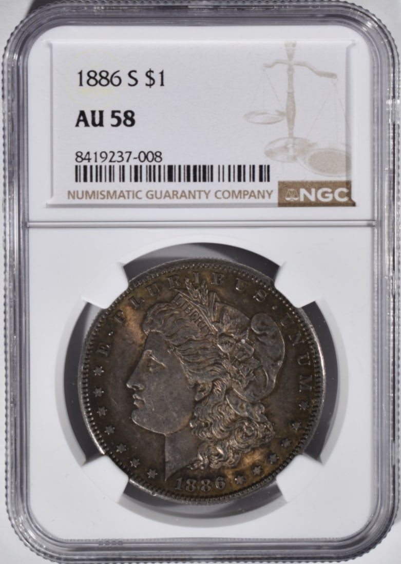 1886-S Morgan Dollar, NGC AU-58 (1 of 1)