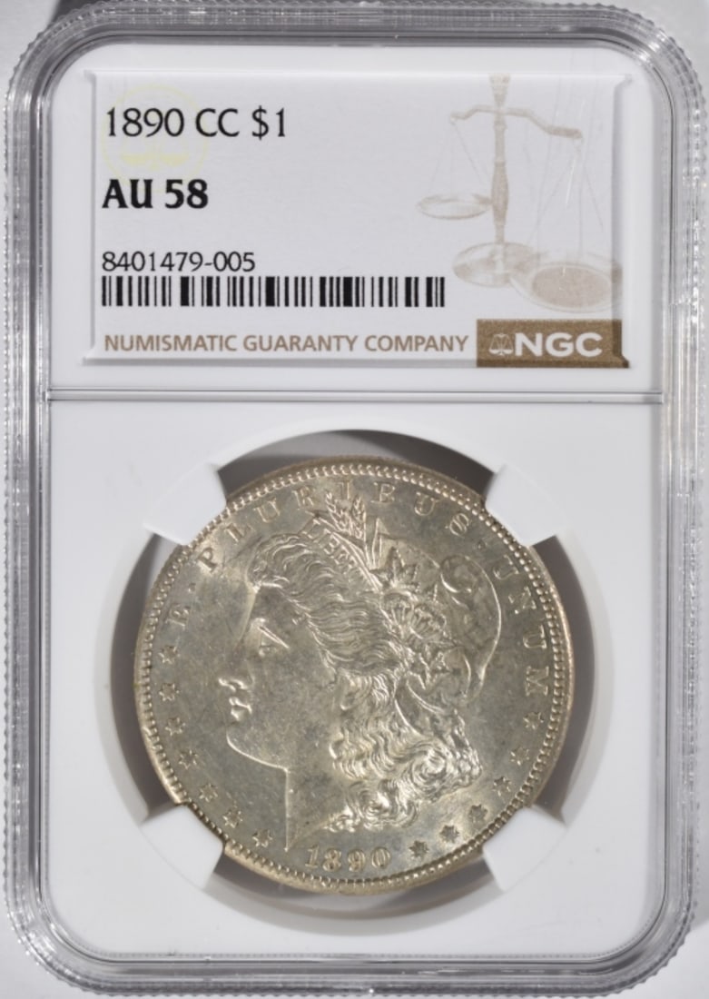 1890-CC Morgan Dollar, NGC AU-58 (1 of 1)