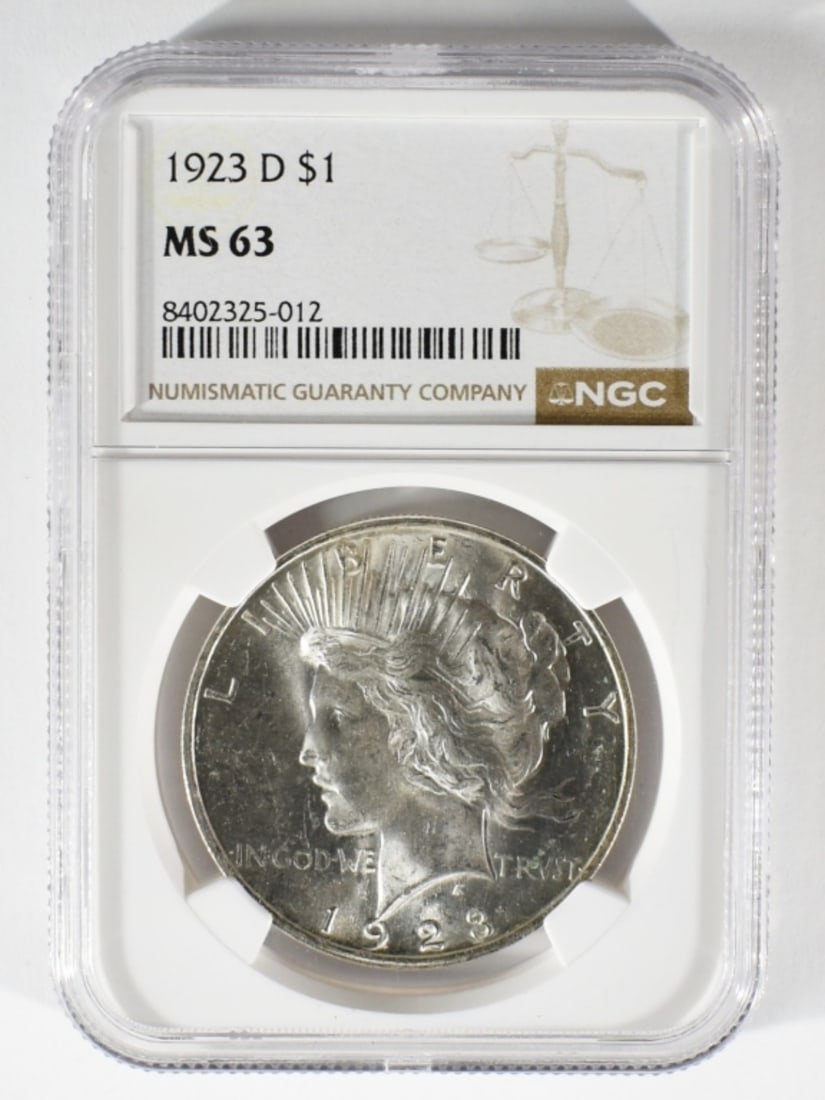 1923-D Peace Dollar, NGC MS-63 (1 of 2)