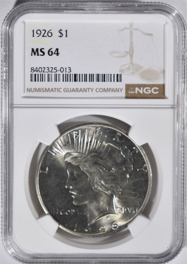 1926 Peace Dollar, NGC MS-64 (1 of 1)