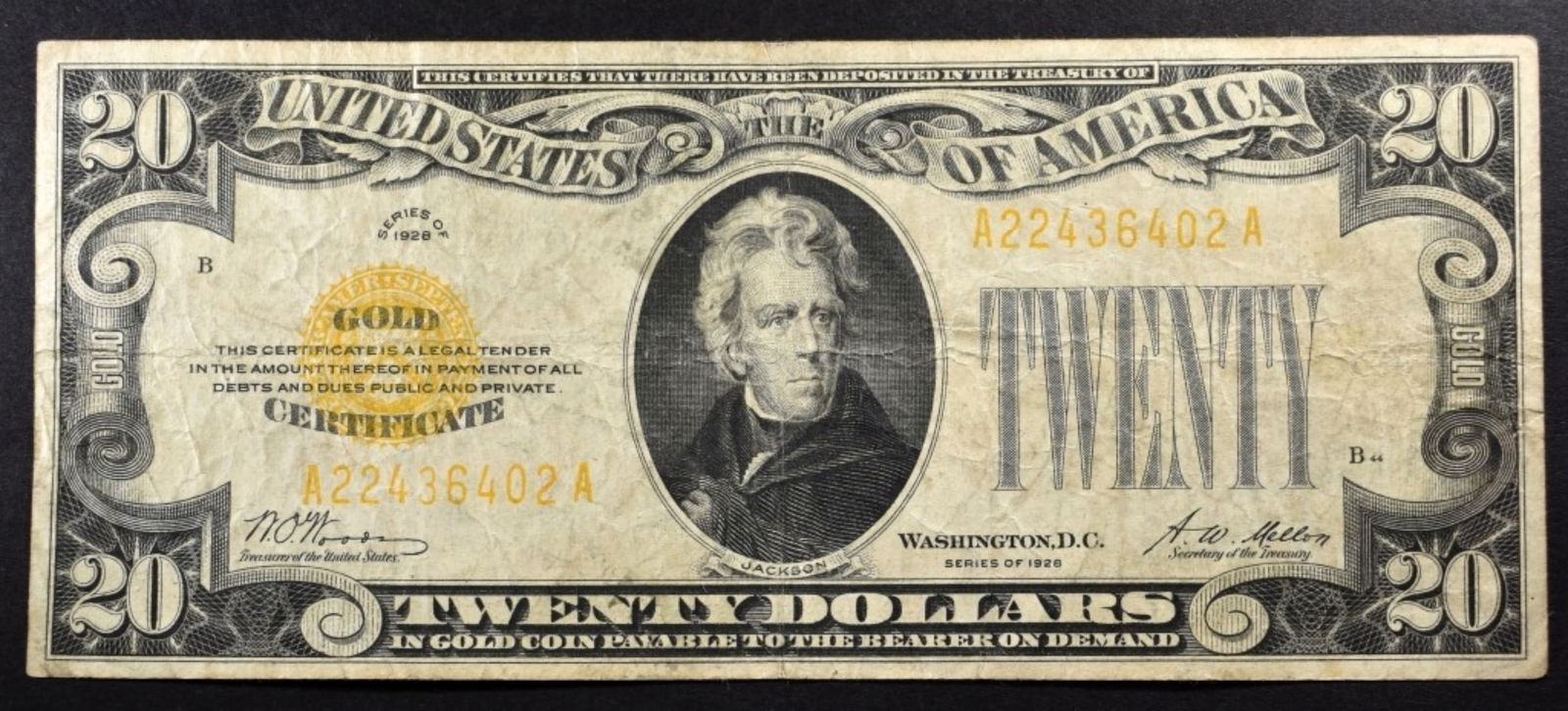 1928 $20 Gold Cert (1 of 2)