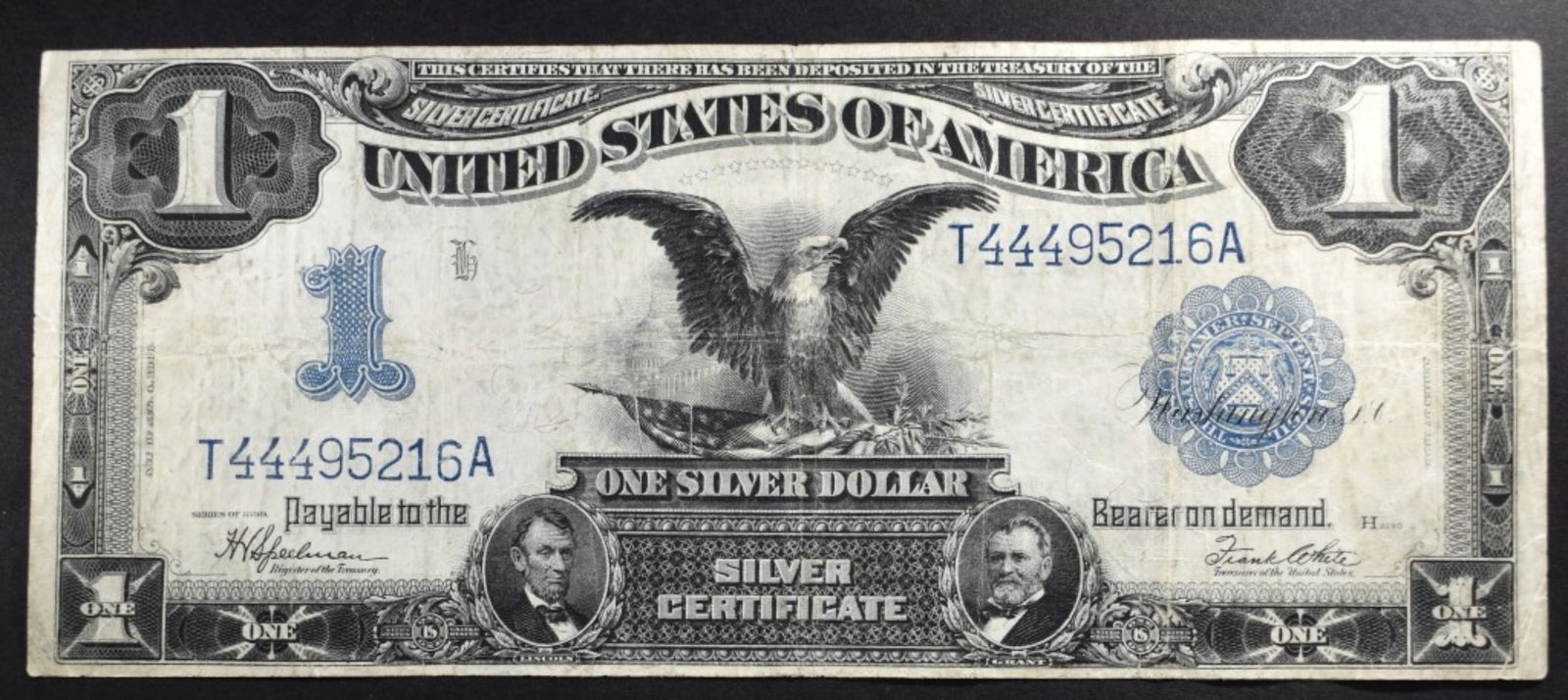 1899 $1 Silver Cert, SN T44495216A (1 of 2)