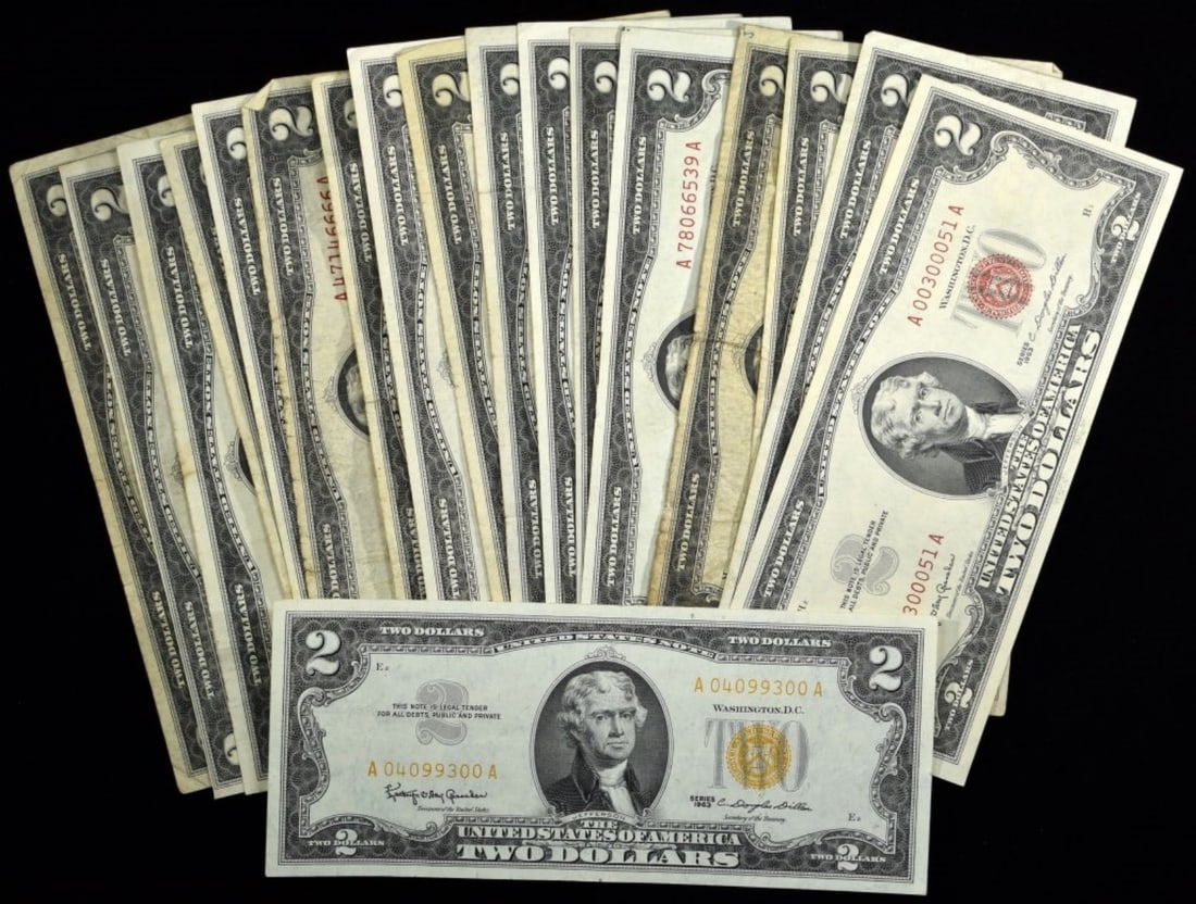 20- $2 Red Seals, Circ (1 of 2)