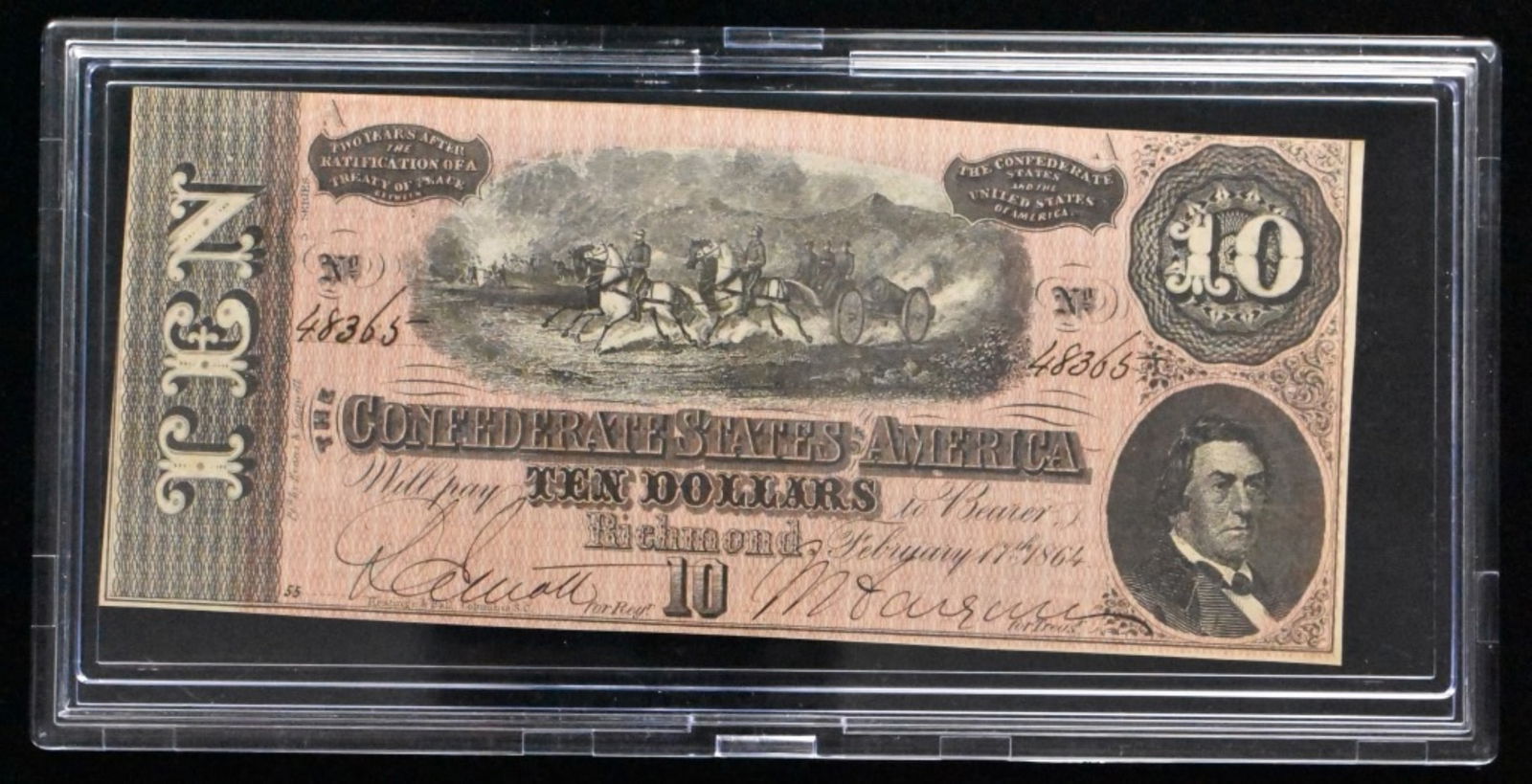 1864 $10 Confederate States of America (1 of 2)