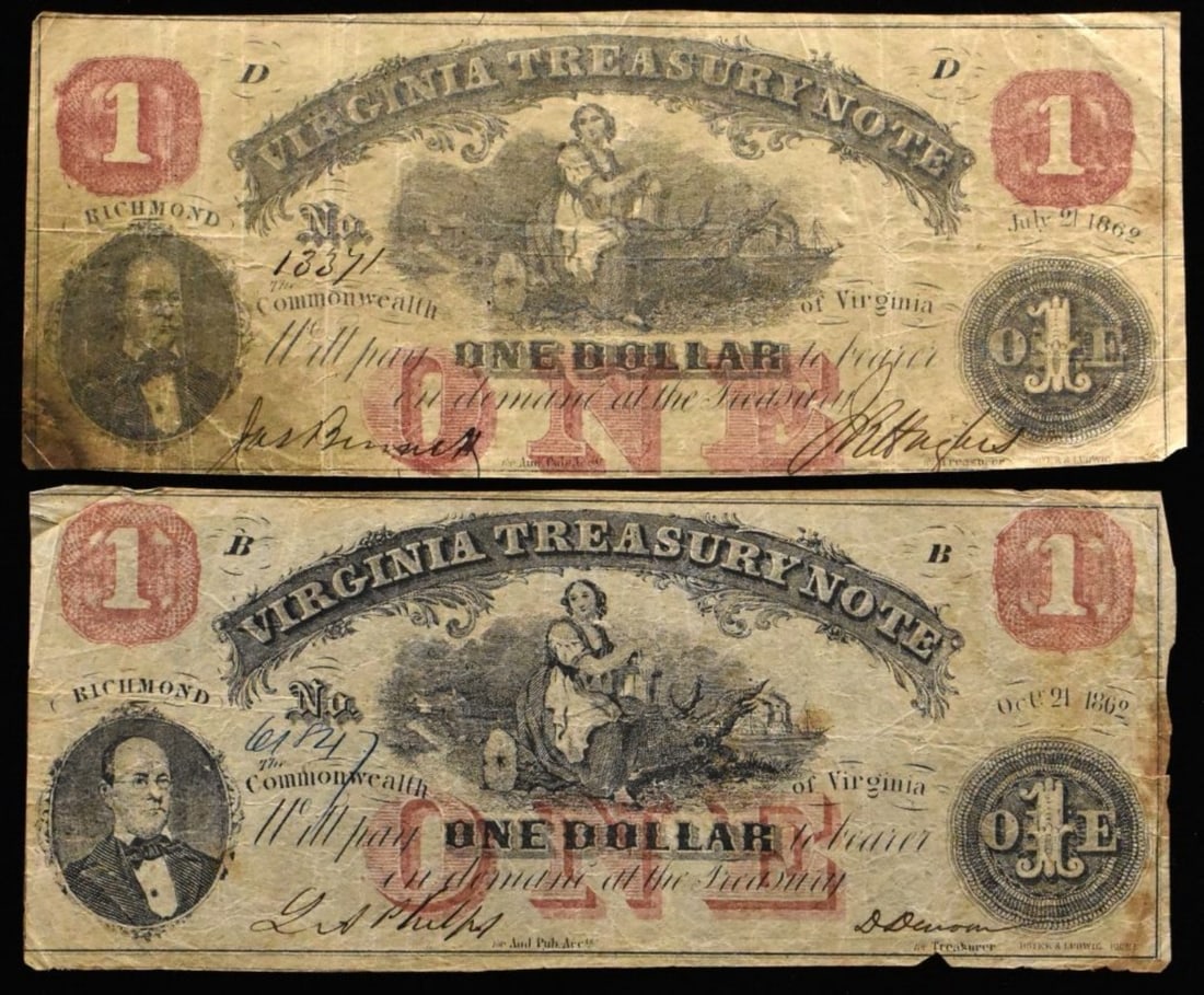 2- $1 Treasury Notes (1 of 2)