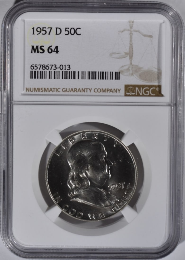 1957-D Franklin Half, NGC MS-64 (1 of 1)