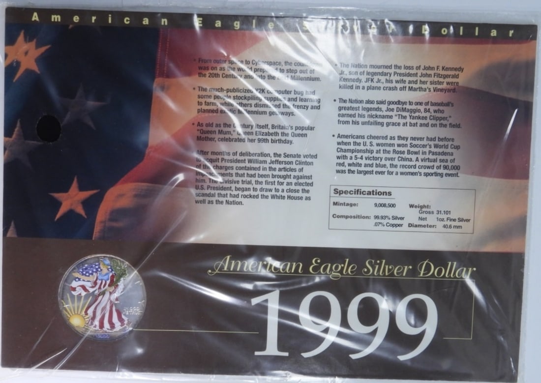 1999 Colorized Am. Silver Eagle (1 of 2)