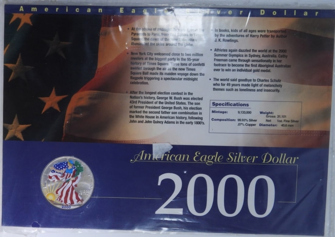 2000 Colorized Am. Silver Eagle (1 of 2)