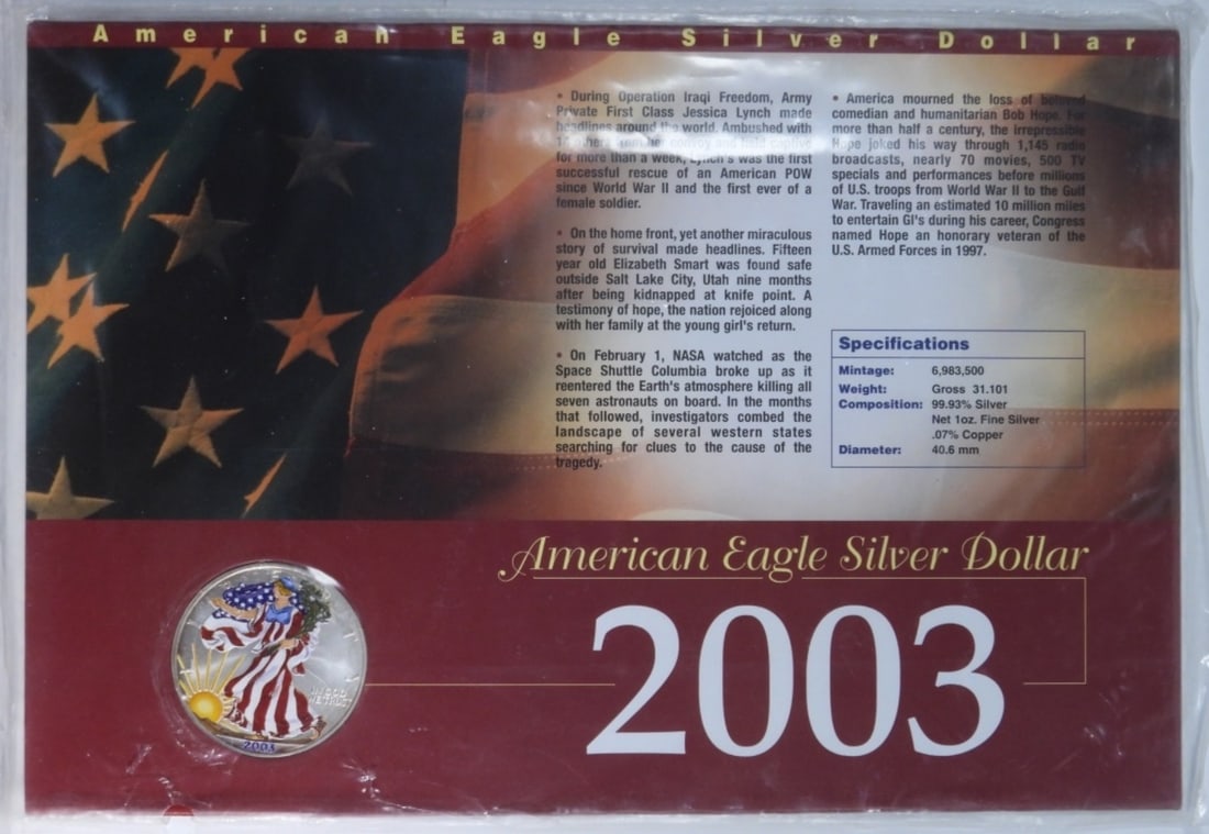 2003 Colorized Am. Silver Eagle (1 of 2)