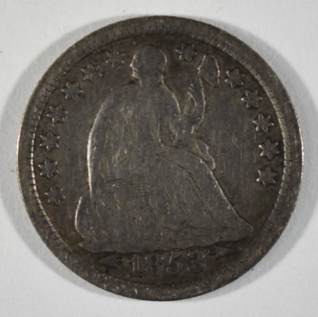 1853 Half Dime: Bid with Vintage Auctions!