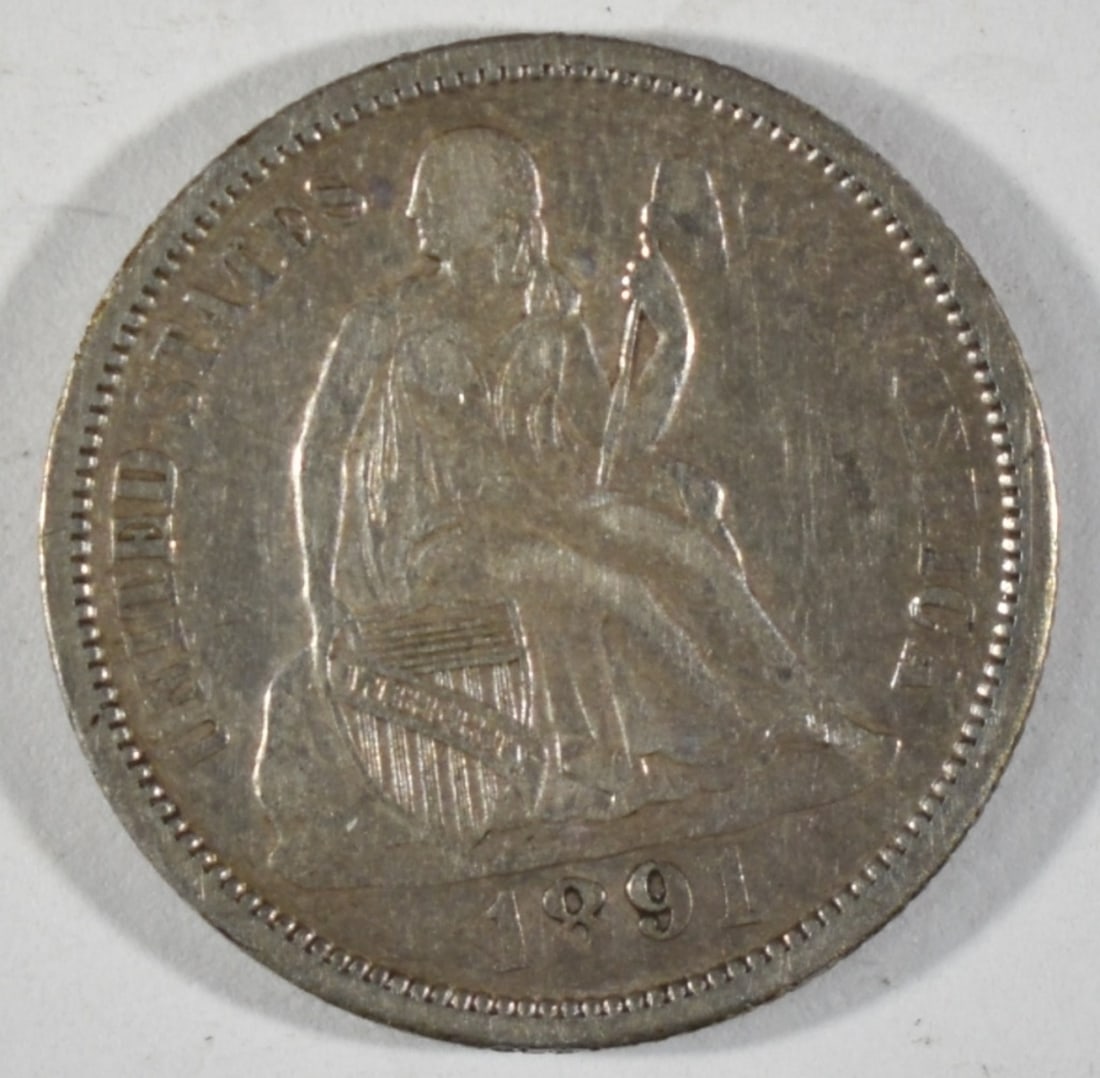 1891-O Seated Dime: Bid with Vintage Auctions!