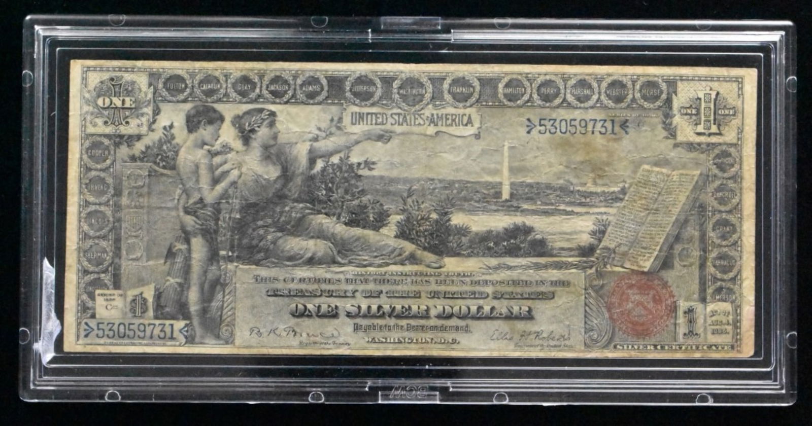 1896 $1 Silver Cert, SN 53059731: Top-rated online Auction House.