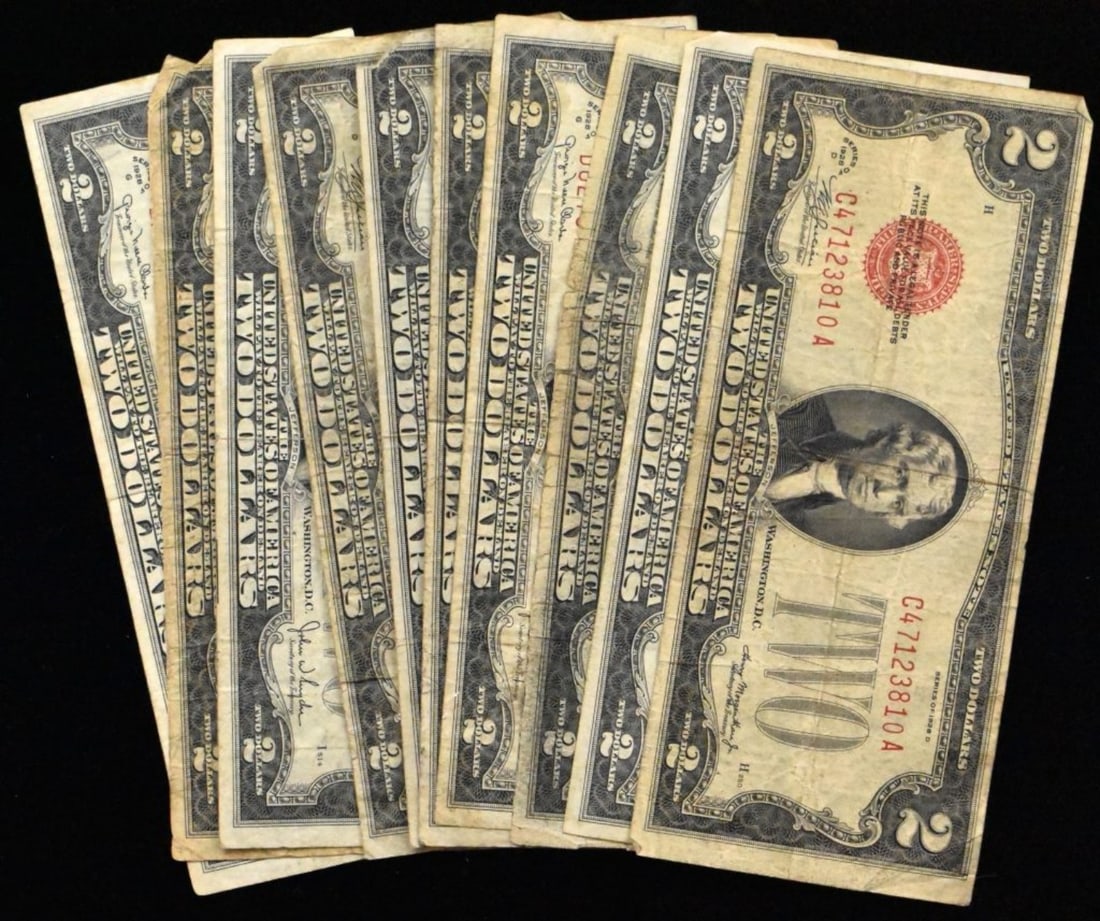 10- 1938 $2 Red Seals (1 of 2)