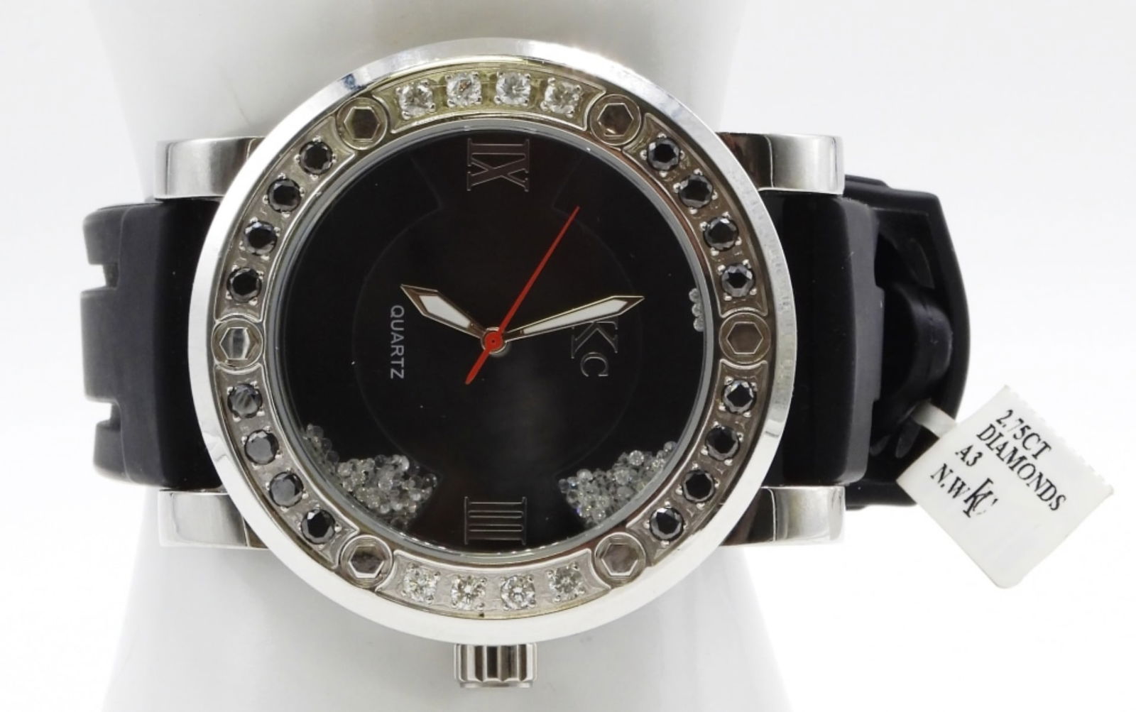 Techno Com By KC Men's Watch: 2.75ct diamonds A3. Quartz. Watches are not verified, authenticated, or tested in running condition unless specified.