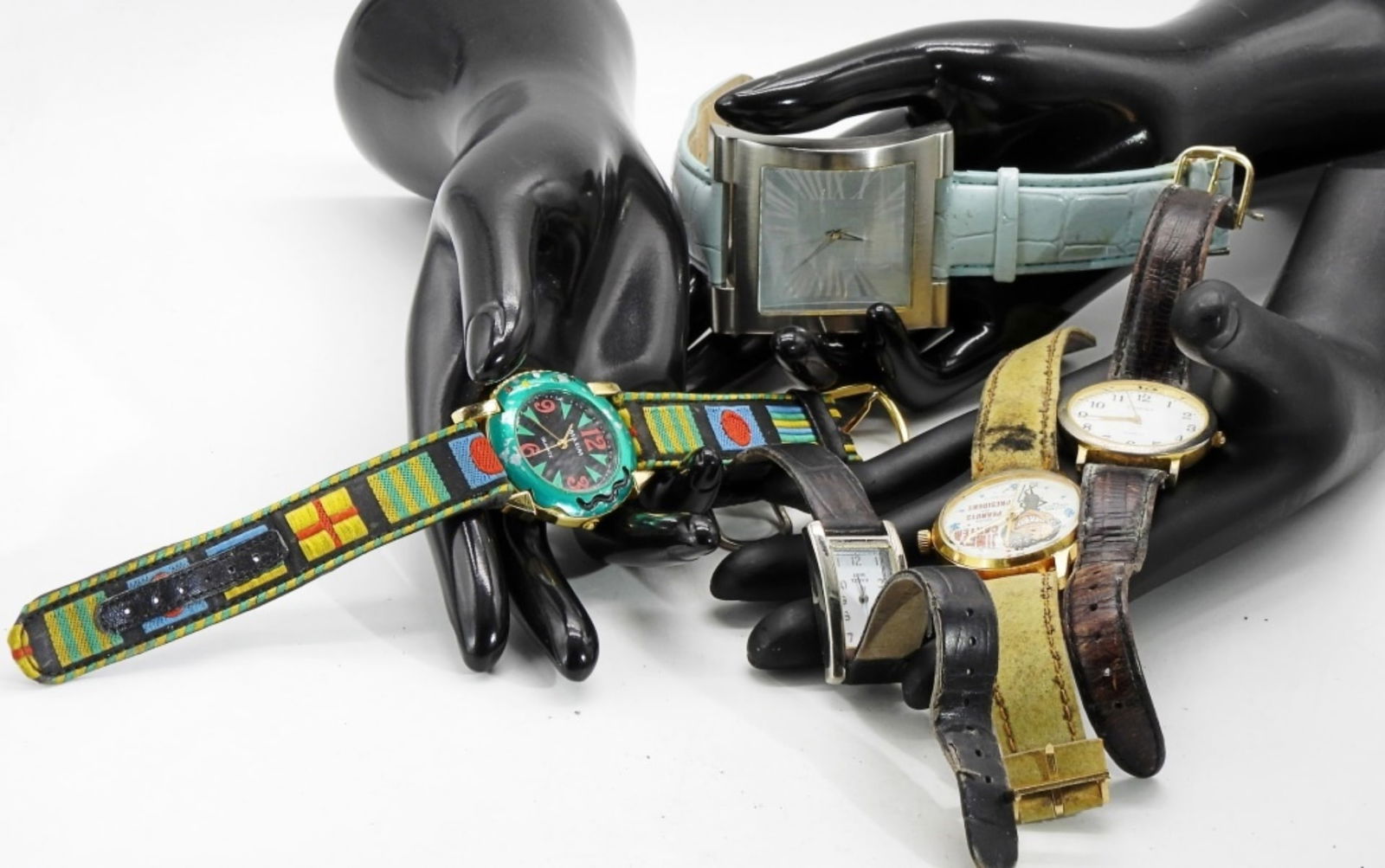 (5) Robust Leather Band Watches: 1) Is Original Jimmy Carter from peanuts to president! Watches are not verified, authenticated, or tested in running condition unless specified.