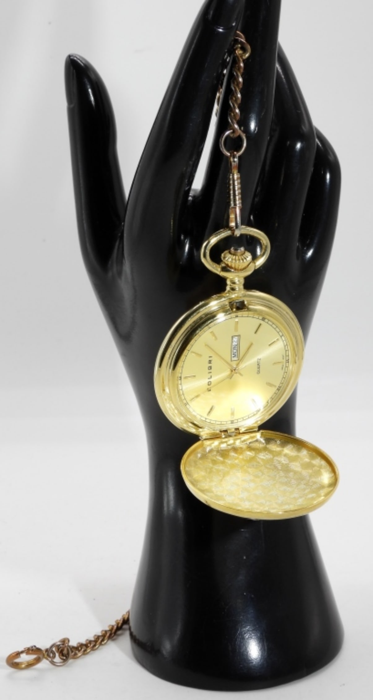 Colibri Day Date Pocket Watch: Sleek and Minimalist Watches are not verified, authenticated, or tested in running condition unless specified.