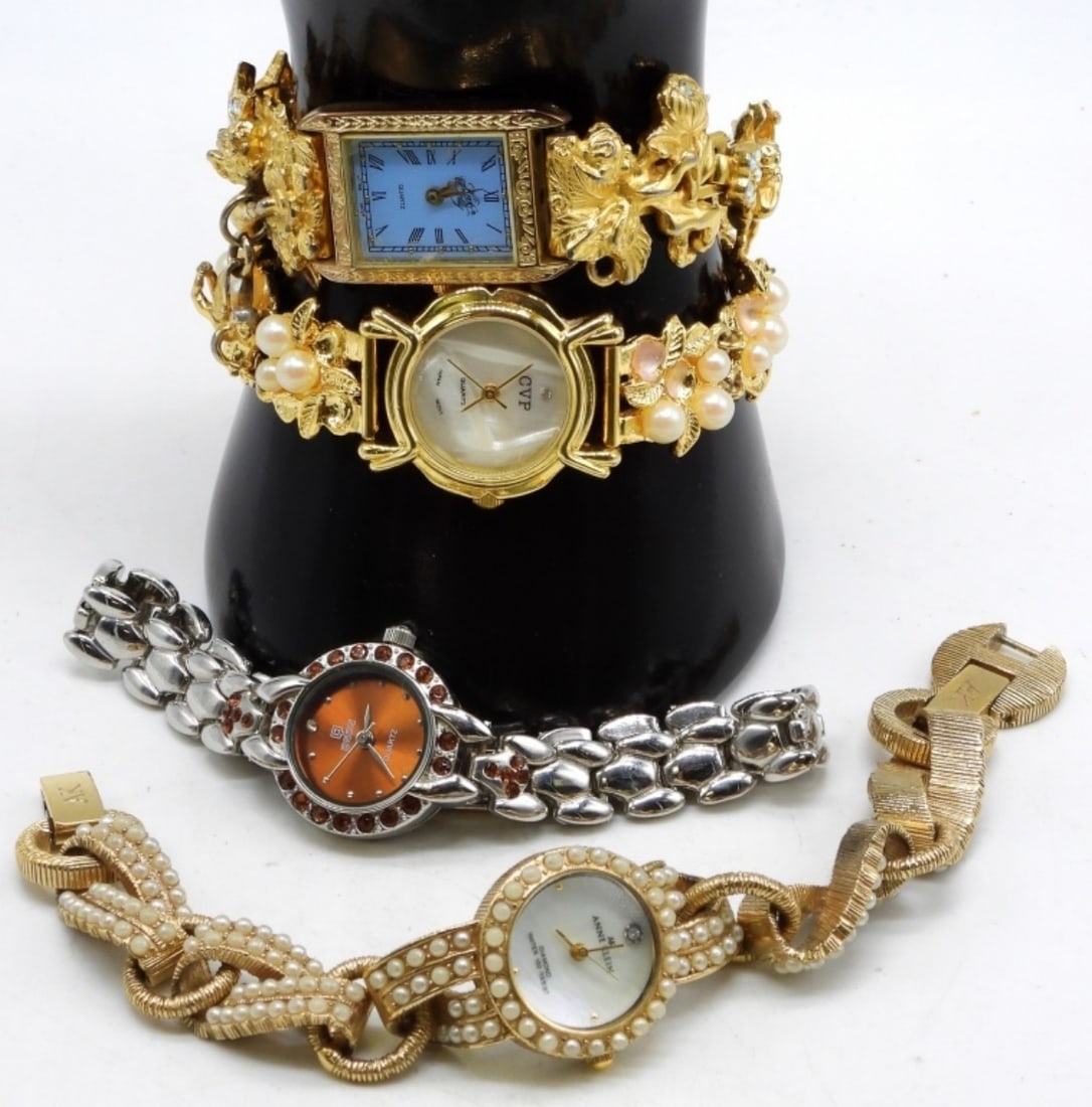 (4) Women's Fashion Watches: Unique Watches are not verified, authenticated, or tested in running condition unless specified