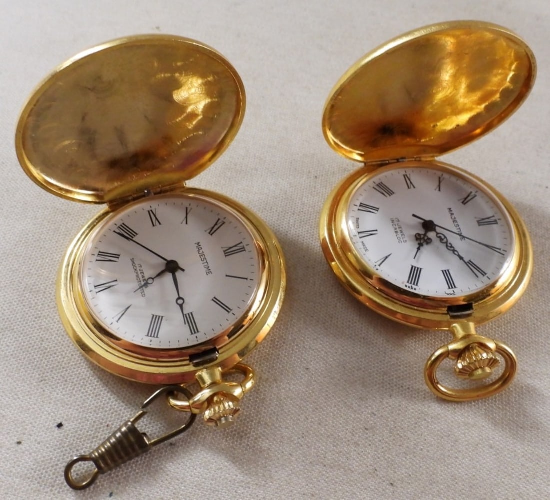 (2) Gold-Tone Pocket Watches (1 of 3)