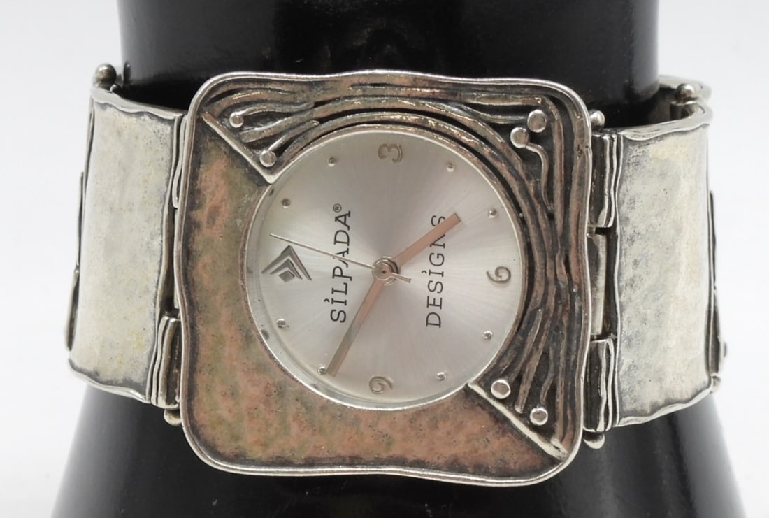 Silpada Designs Women's Watch: 925 Sterling Silver Case & Band Steel Back Watches are not verified, authenticated, or tested in running condition unless specified