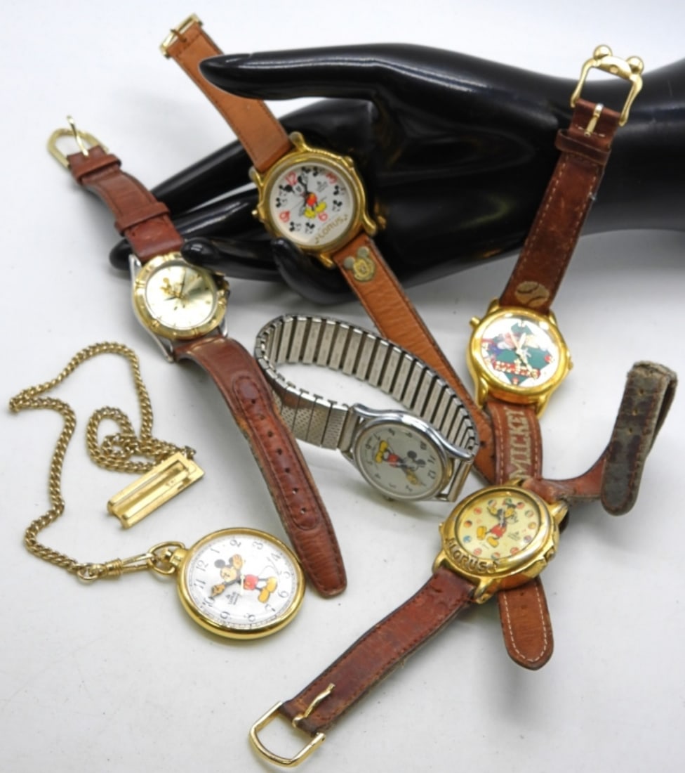 (6) Lorus Mickey Mouse Watch Lot (1 of 2)