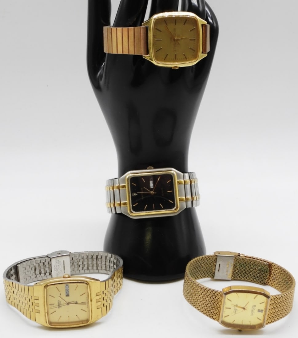 (4) Men's Square Face Watches (1 of 1)