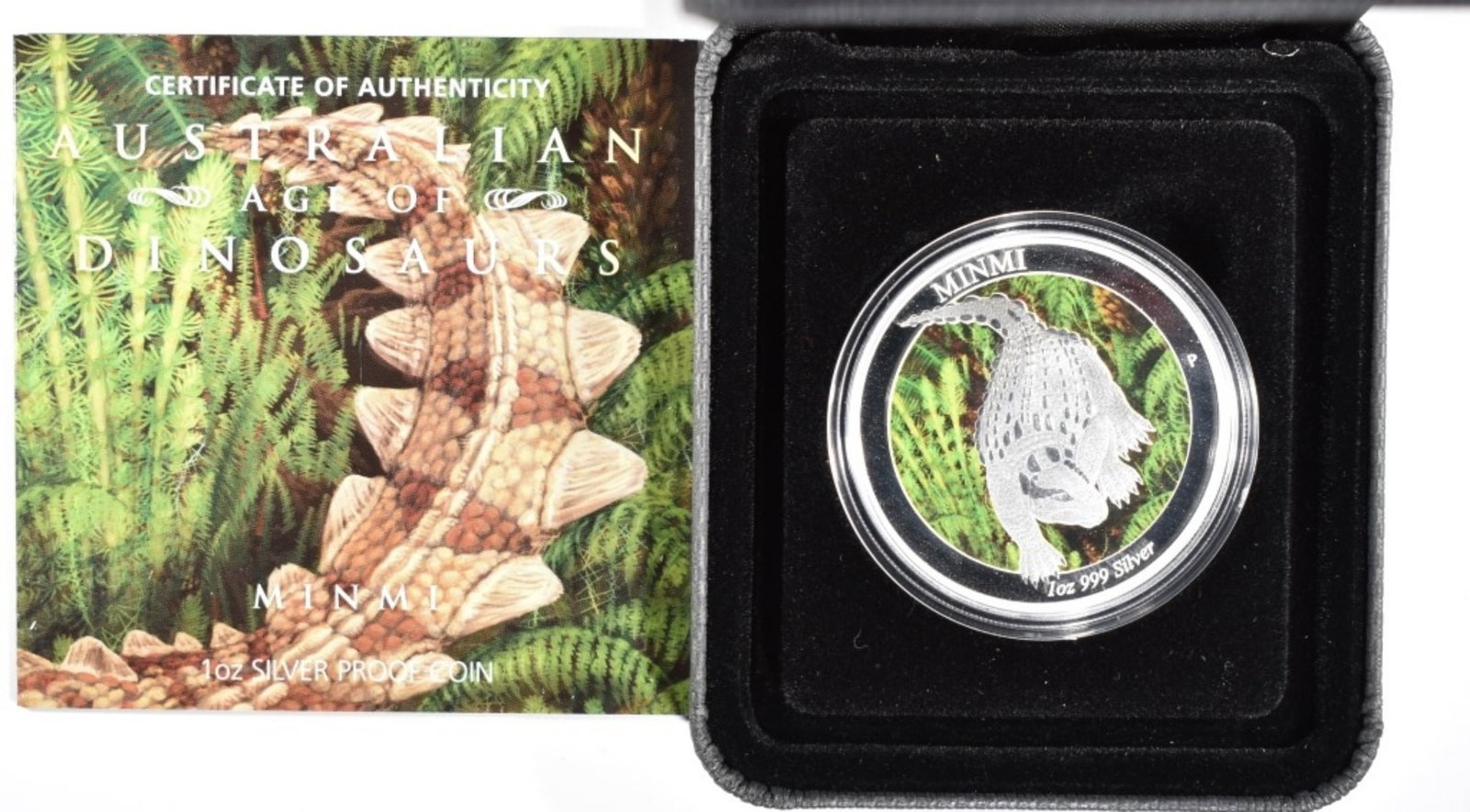1oz 999 Silver Age of Dinos- Minmi: In original box with COA